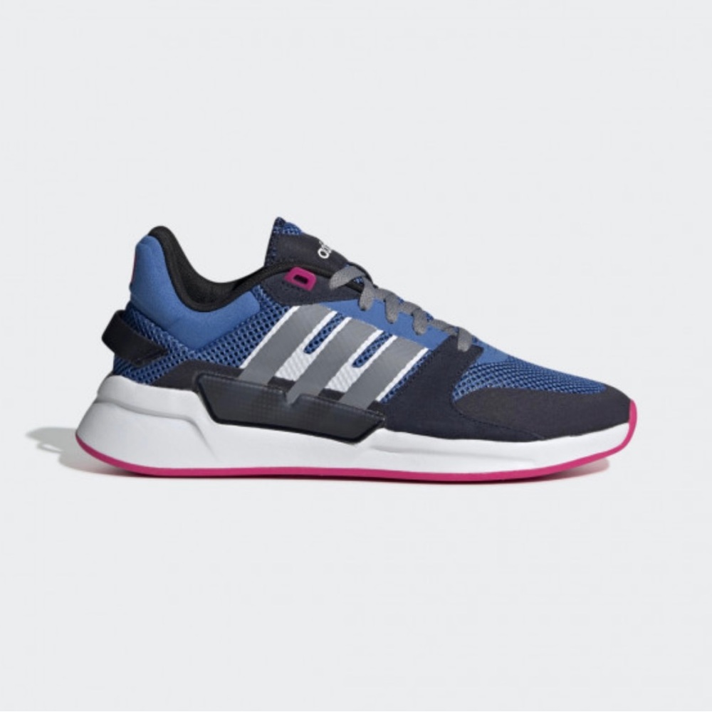 Lightly Worn/Like New Woman’s Adidas Cloudfoam Navy/Pink Sneakers - Size 6 1/2